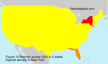 Surname Bseirani in USA