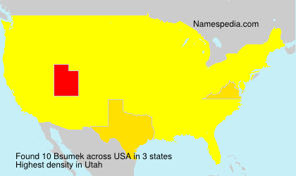 Surname Bsumek in USA