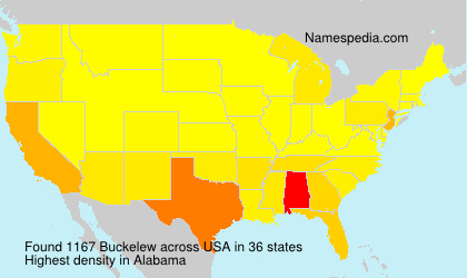 Surname Buckelew in USA Surname Buckelew in USA
