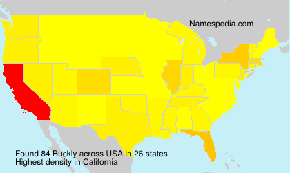 Surname Buckly in USA Surname Buckly in USA