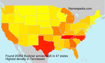 Surname Buckner in USA Surname Buckner in USA