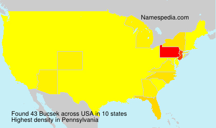 Surname Bucsek in USA Surname Bucsek in USA