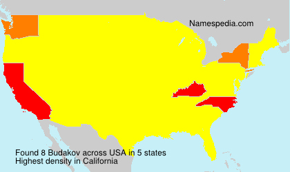 Surname Budakov in USA Surname Budakov in USA