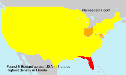 Surname Budiani in USA Surname Budiani in USA