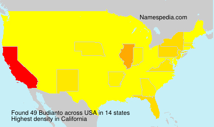 Surname Budianto in USA Surname Budianto in USA
