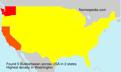Surname Budisetiawan in USA
