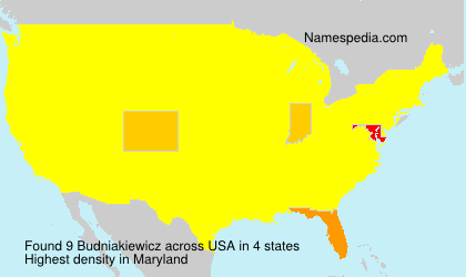 Surname Budniakiewicz in USA Surname Budniakiewicz in USA