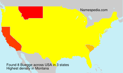 Surname Buegge in USA Surname Buegge in USA