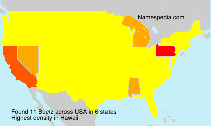 Surname Buetz in USA Surname Buetz in USA