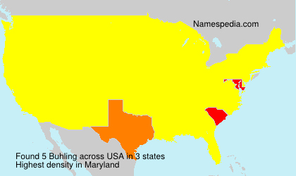 Surname Buhling in USA Surname Buhling in USA