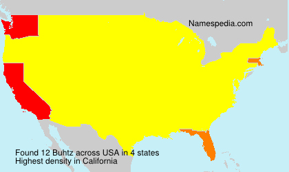 Surname Buhtz in USA Surname Buhtz in USA