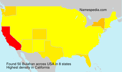 Surname Bulahan in USA