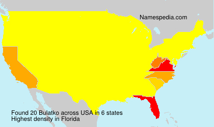 Surname Bulatko in USA Surname Bulatko in USA