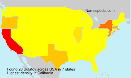 Surname Bulatov in USA Surname Bulatov in USA