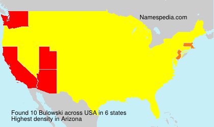 Surname Bulowski in USA