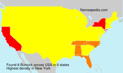 Surname Buncick in USA Surname Buncick in USA