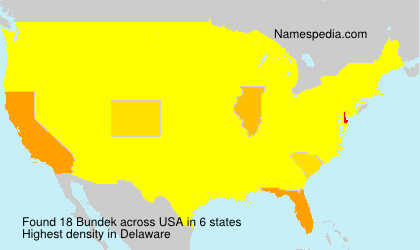 Surname Bundek in USA Surname Bundek in USA