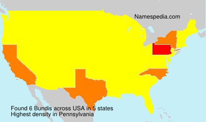 Surname Bundis in USA Surname Bundis in USA