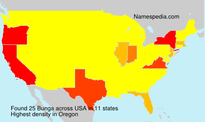 Surname Bunga in USA Surname Bunga in USA