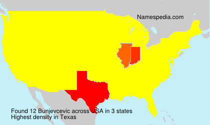Surname Bunjevcevic in USA Surname Bunjevcevic in USA