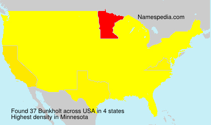 Surname Bunkholt in USA