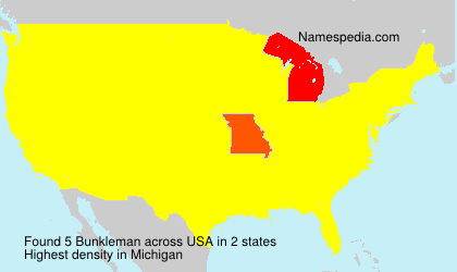Surname Bunkleman in USA Surname Bunkleman in USA