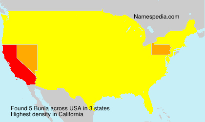 Surname Bunla in USA Surname Bunla in USA