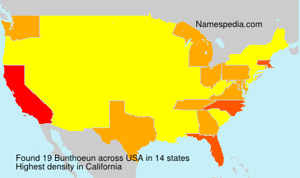 Surname Bunthoeun in USA Surname Bunthoeun in USA