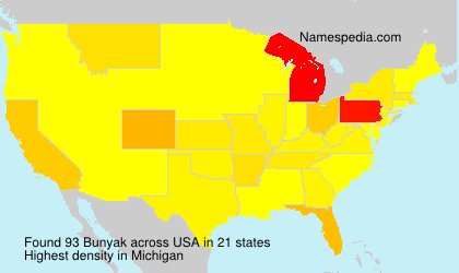 Surname Bunyak in USA Surname Bunyak in USA