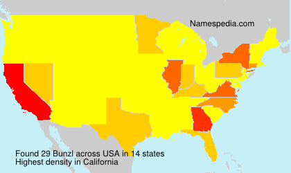 Surname Bunzl in USA Surname Bunzl in USA