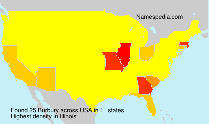 Surname Burbury in USA Surname Burbury in USA