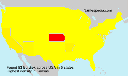 Surname Burdiek in USA Surname Burdiek in USA