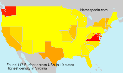Surname Burfoot in USA Surname Burfoot in USA