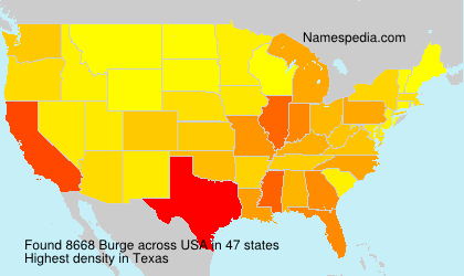 Surname Burge in USA Surname Burge in USA