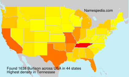 Surname Burlison in USA Surname Burlison in USA