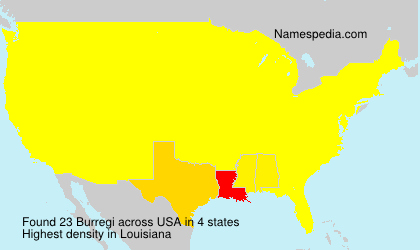 Surname Burregi in USA Surname Burregi in USA
