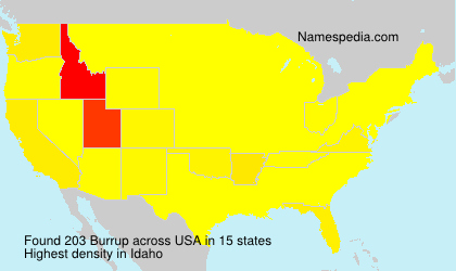 Surname Burrup in USA