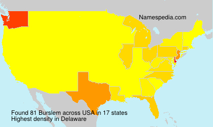 Surname Burslem in USA Surname Burslem in USA