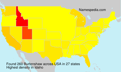 Surname Burtenshaw in USA Surname Burtenshaw in USA