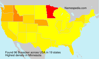 Surname Busacker in USA Surname Busacker in USA