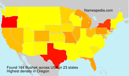 Surname Bushek in USA Surname Bushek in USA