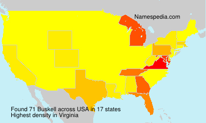 Surname Buskell in USA Surname Buskell in USA