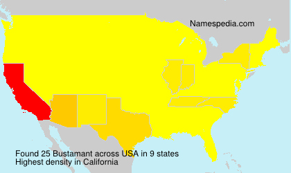Surname Bustamant in USA Surname Bustamant in USA