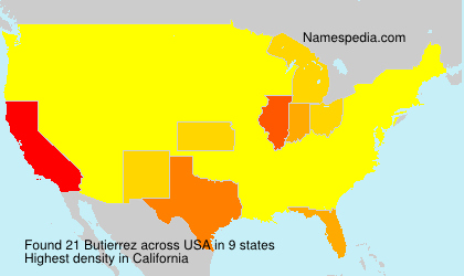 Surname Butierrez in USA Surname Butierrez in USA