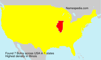 Surname Butny in USA