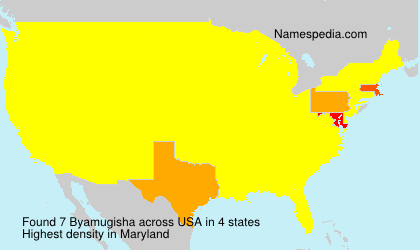 Surname Byamugisha in USA