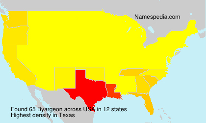 Surname Byargeon in USA
