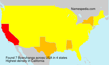 Surname Byaruhanga in USA Surname Byaruhanga in USA