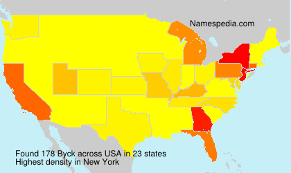 Surname Byck in USA