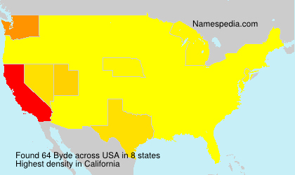 Surname Byde in USA